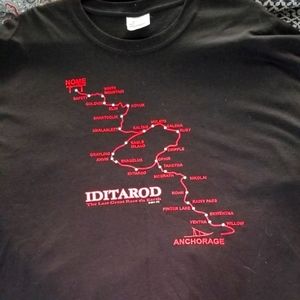 Alaska Iditarod Map T-shirt